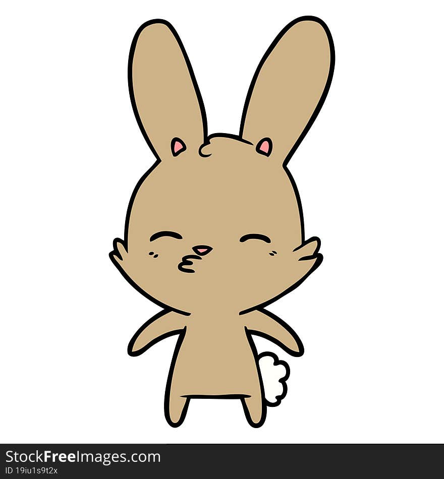 curious bunny cartoon. curious bunny cartoon