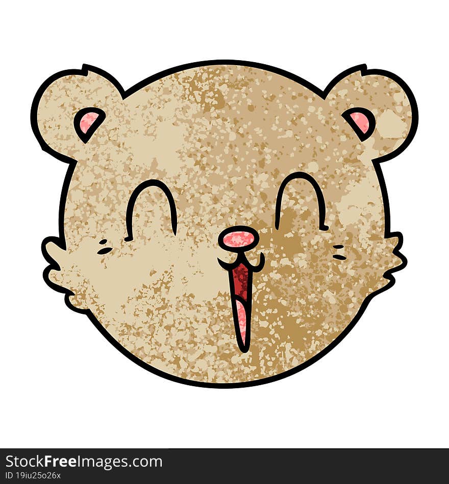 cute cartoon teddy bear face. cute cartoon teddy bear face