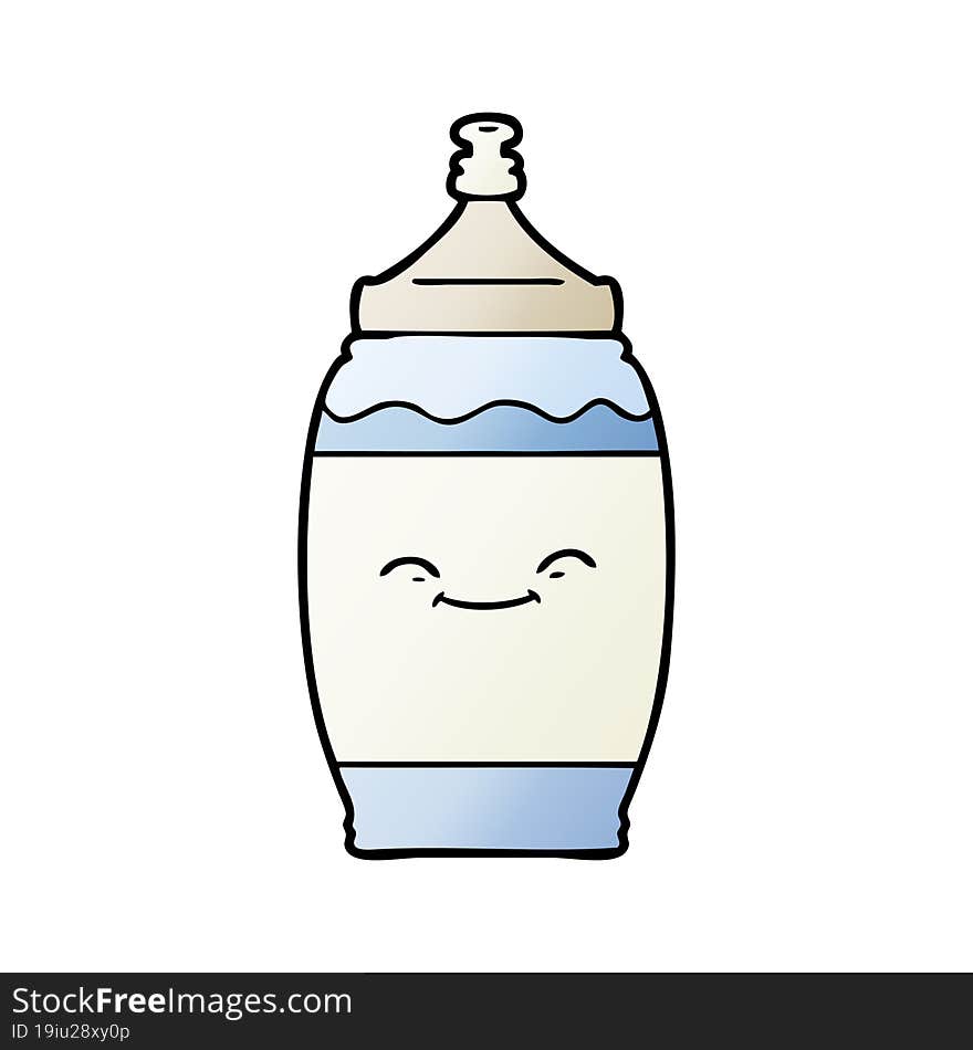 cartoon happy water bottle. cartoon happy water bottle