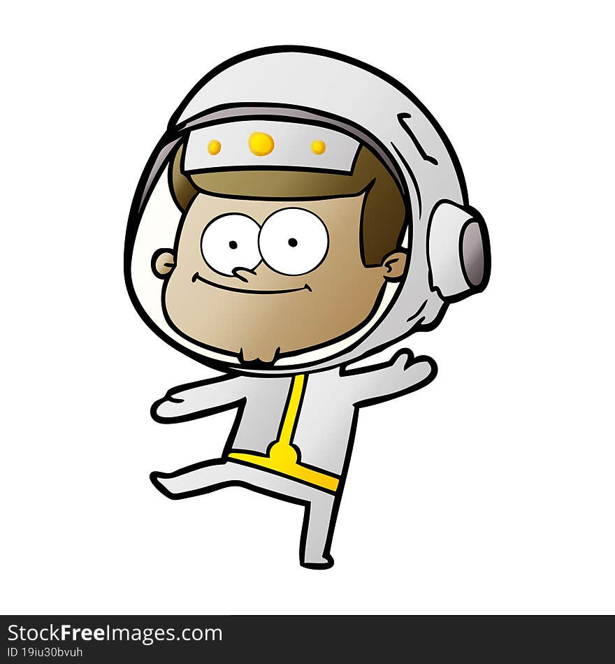 happy astronaut cartoon. happy astronaut cartoon