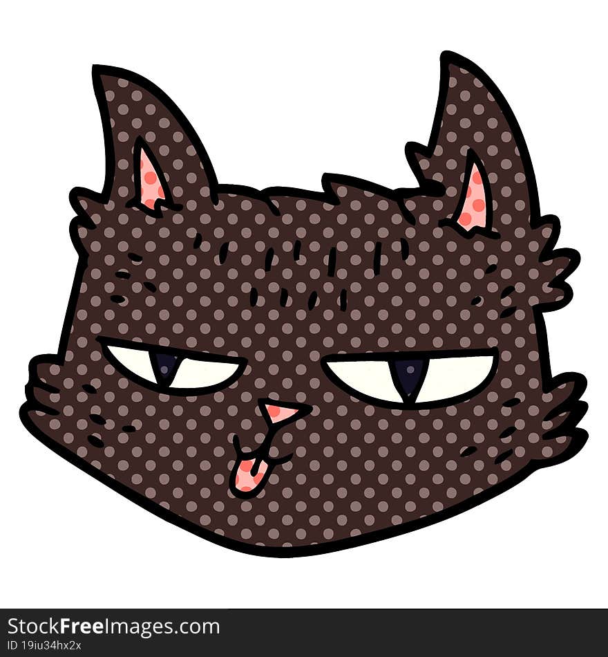 Funny Cartoon Doodle Cat