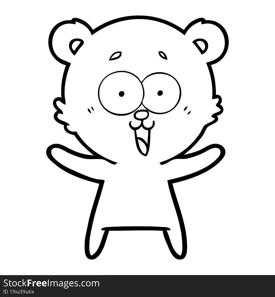 laughing teddy  bear cartoon. laughing teddy  bear cartoon