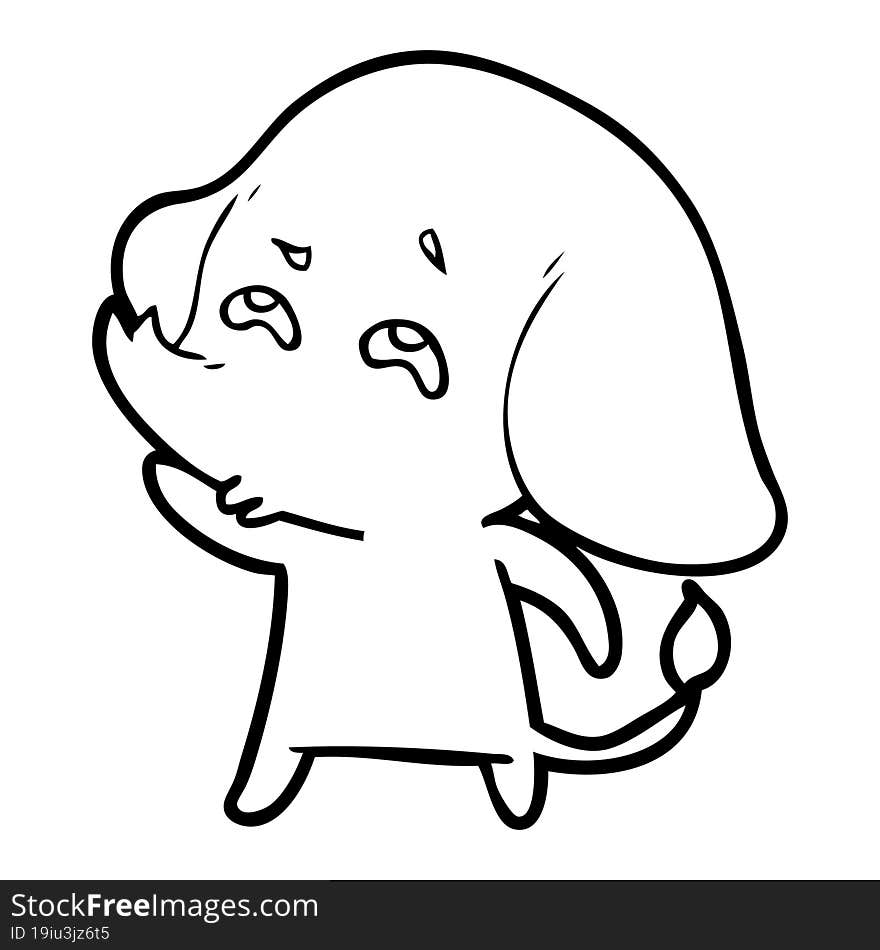 cartoon elephant remembering. cartoon elephant remembering