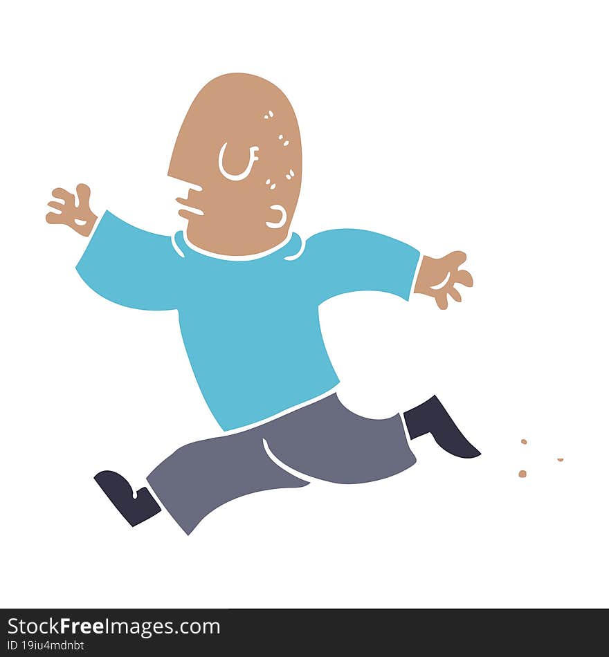 cartoon doodle man running