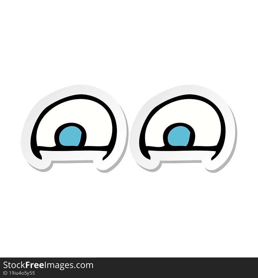 sticker of a cartoon eyes