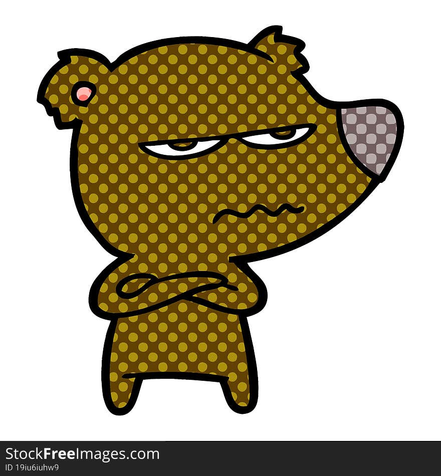 angry bear cartoon. angry bear cartoon