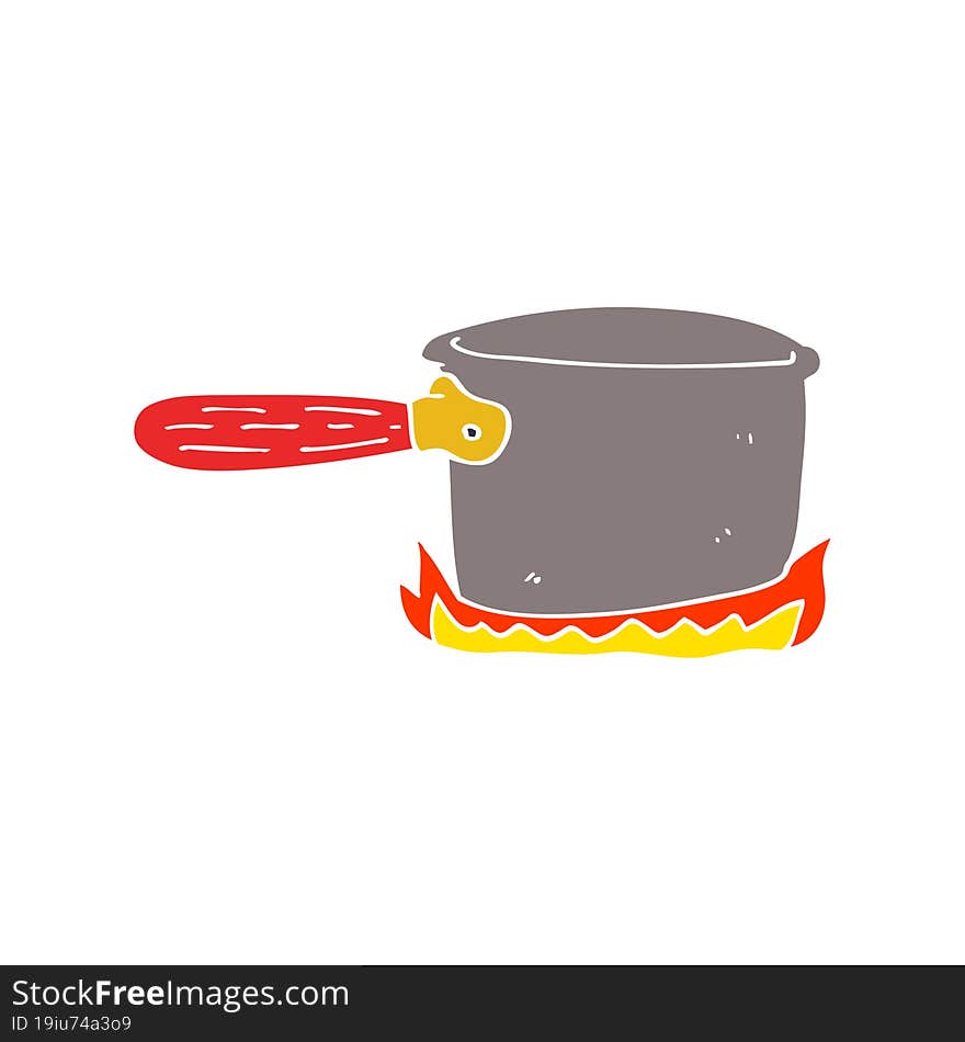 cartoon doodle cooking pan