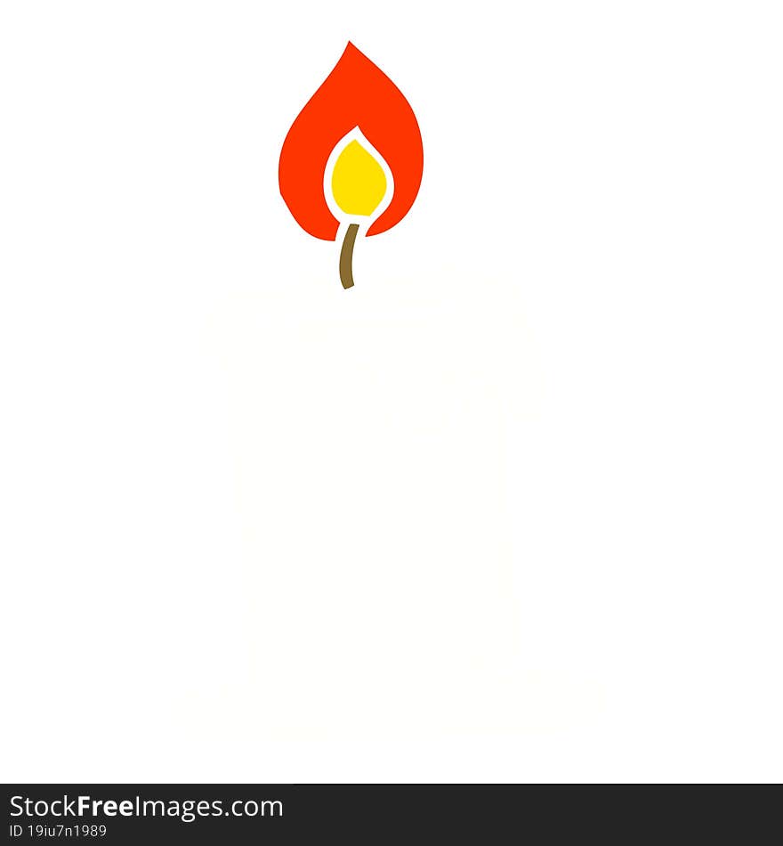 cartoon doodle candle burning