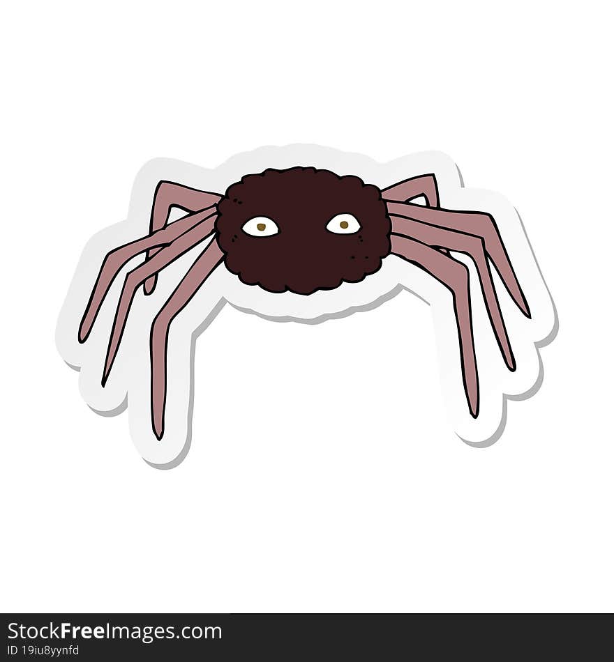 sticker of a cartoon spider