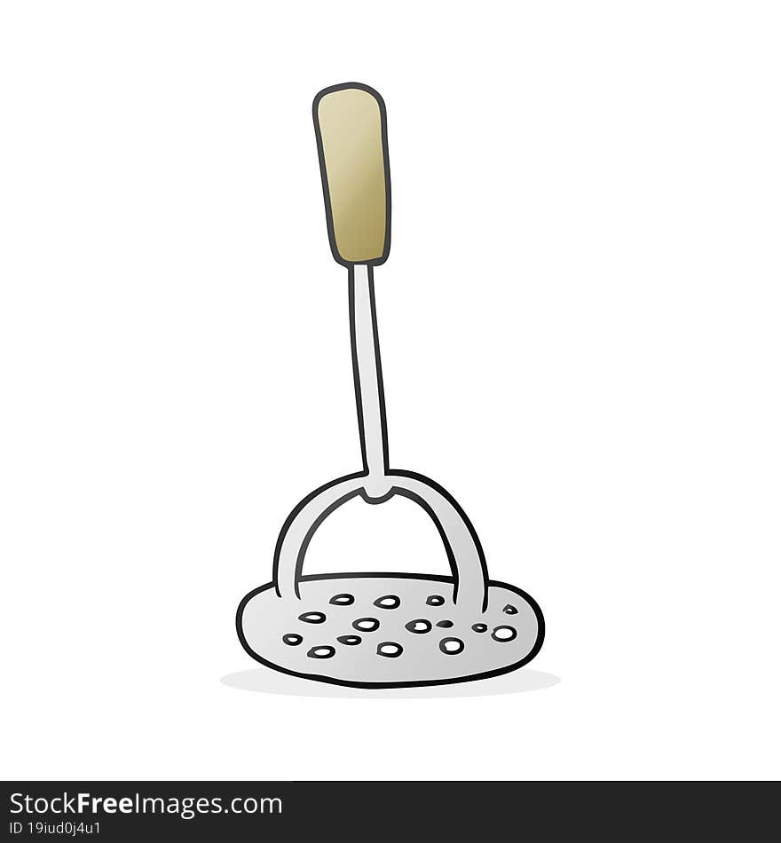 freehand drawn cartoon potato masher