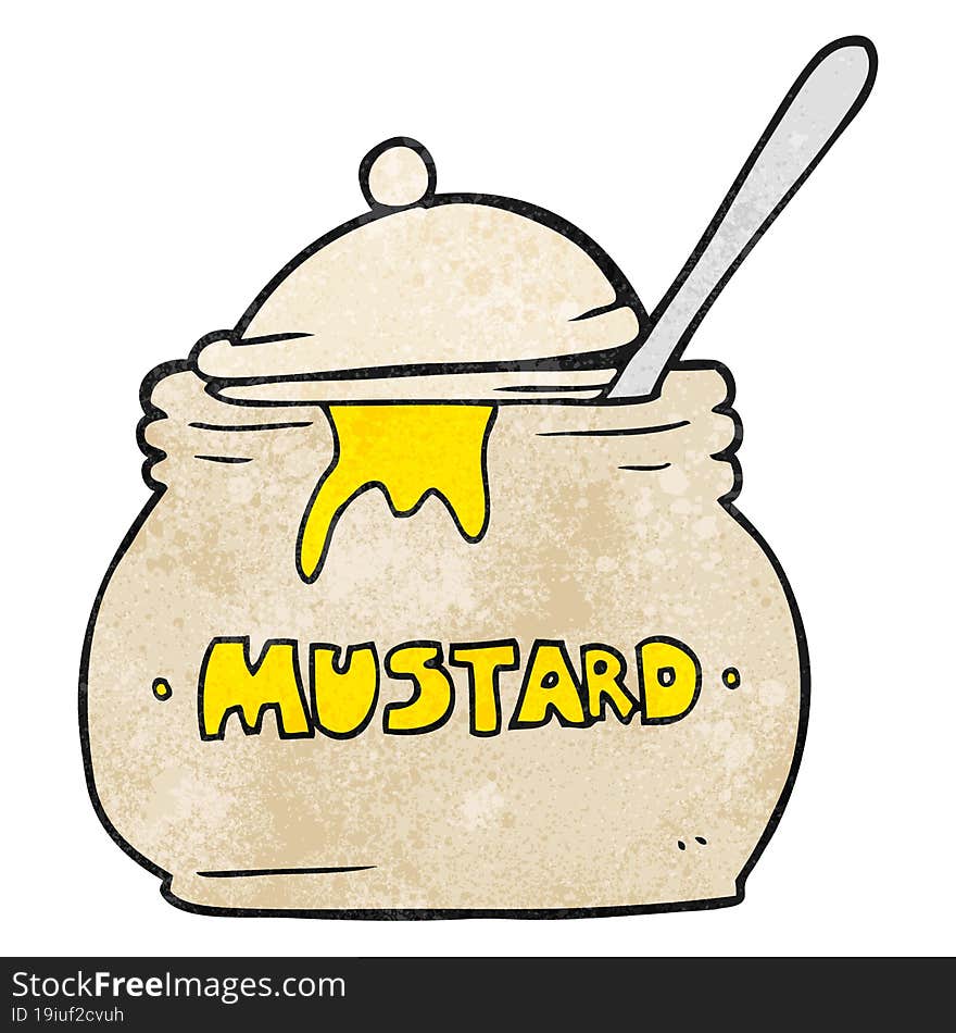 Textured Cartoon Mustard Pot