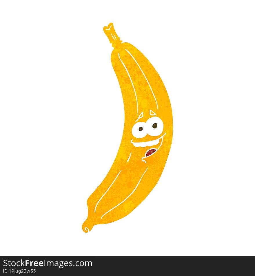 retro cartoon banana