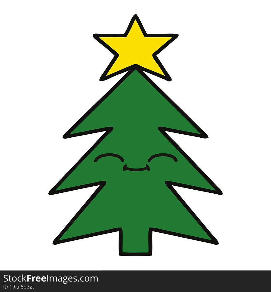 cute cartoon christmas tree