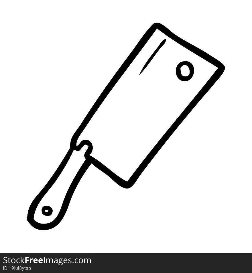 cartoon meat cleaver. cartoon meat cleaver