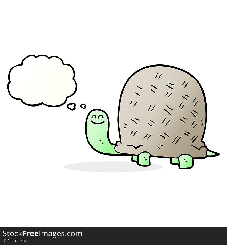 thought bubble cartoon tortoise