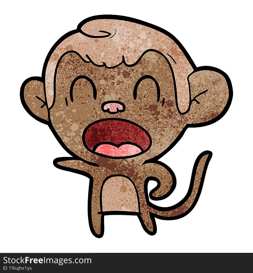 shouting cartoon monkey. shouting cartoon monkey