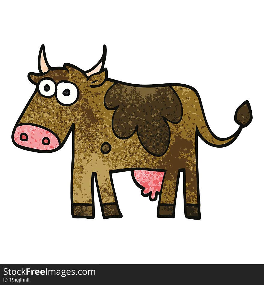 cartoon doodle farm cow