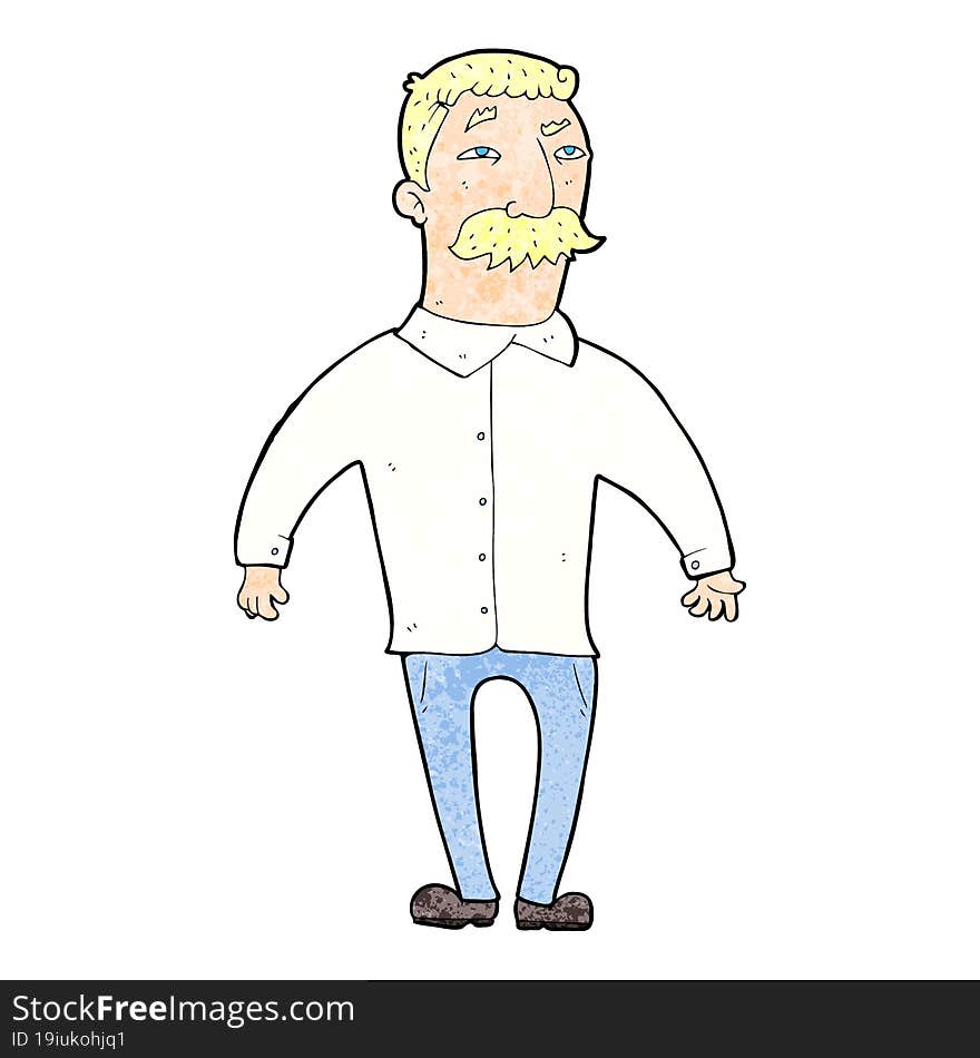 Cartoon Man With Mustache