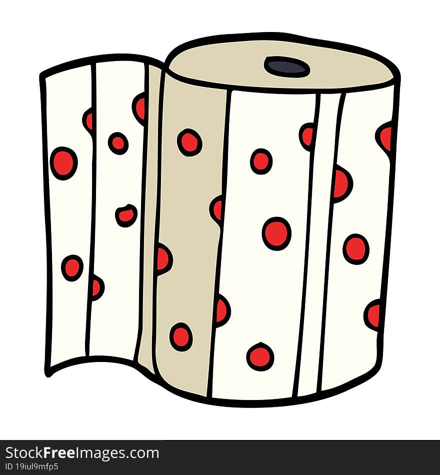 cartoon doodle kitchen roll