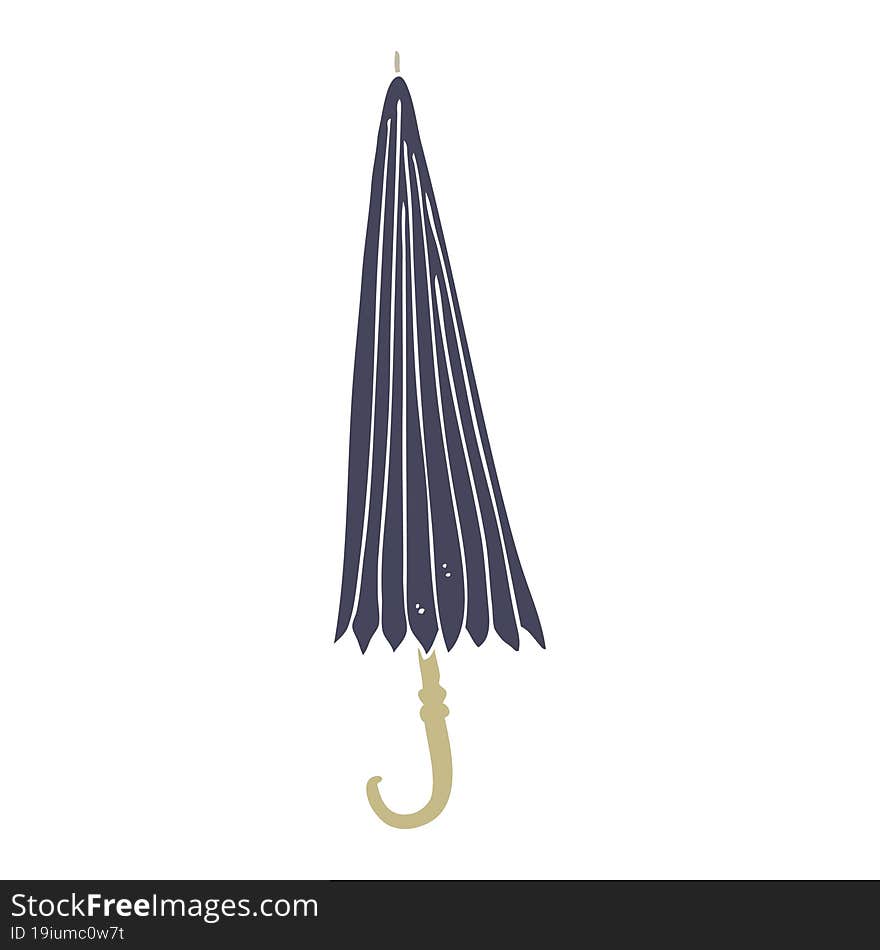 flat color illustration of a cartoon umbrella