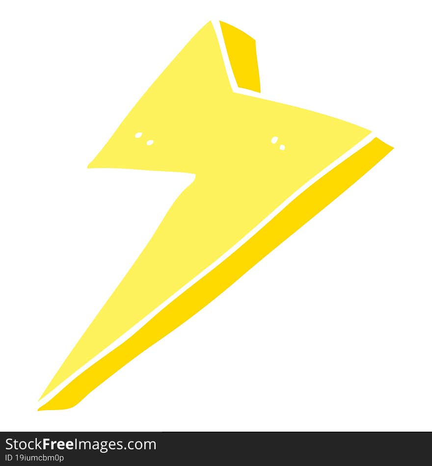 flat color style cartoon lightning