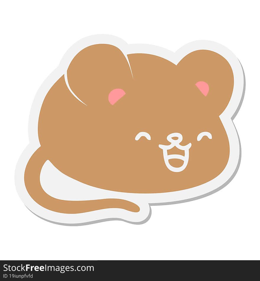 cute cartoon mouse sticker