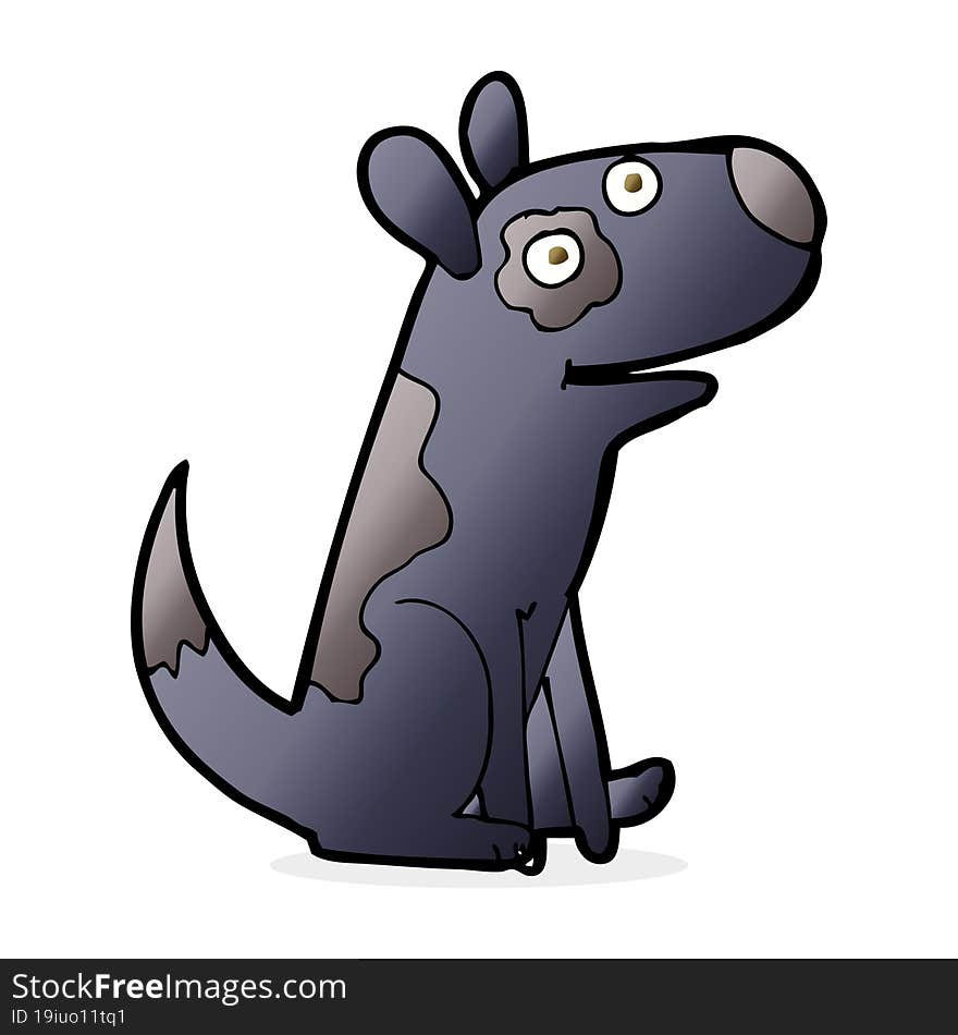 cartoon happy dog