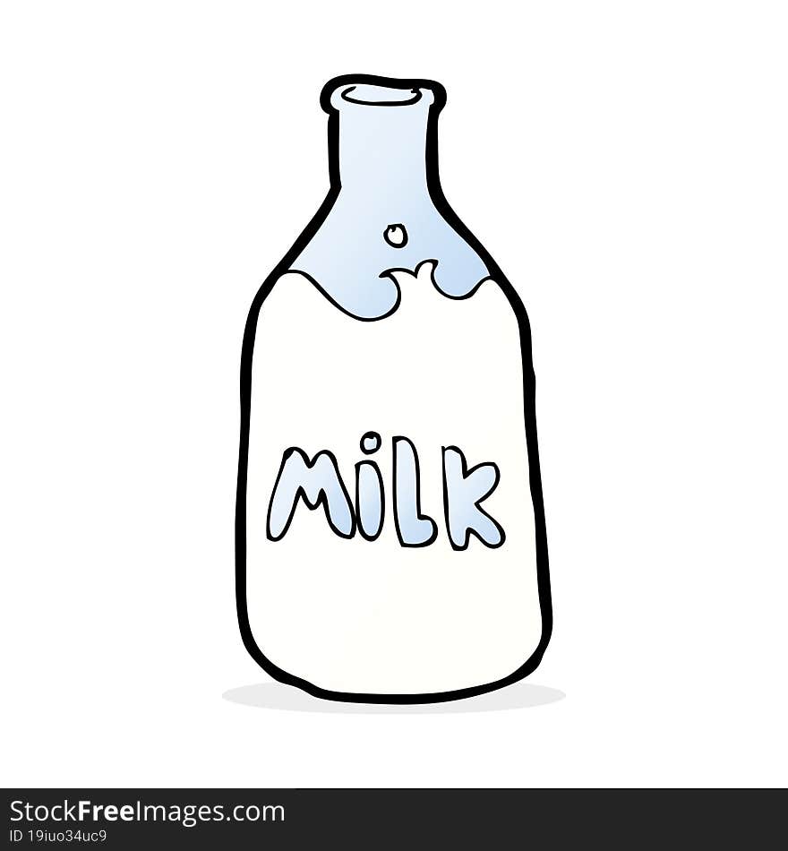 cartoon bottle of milk