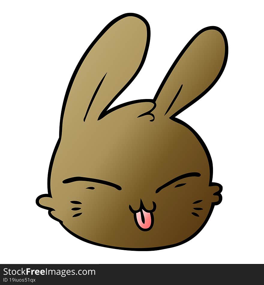 cartoon rabbit face. cartoon rabbit face