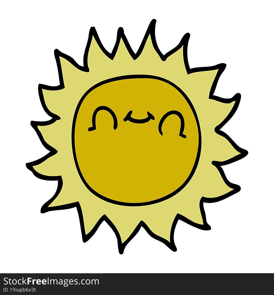 cartoon doodle happy sunshine