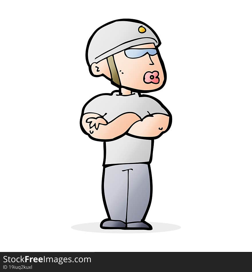 cartoon security guard