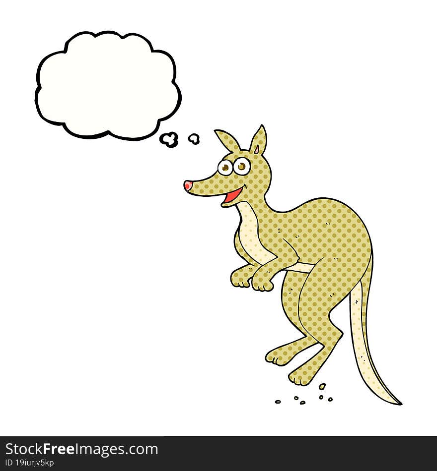 Thought Bubble Cartoon Kangaroo