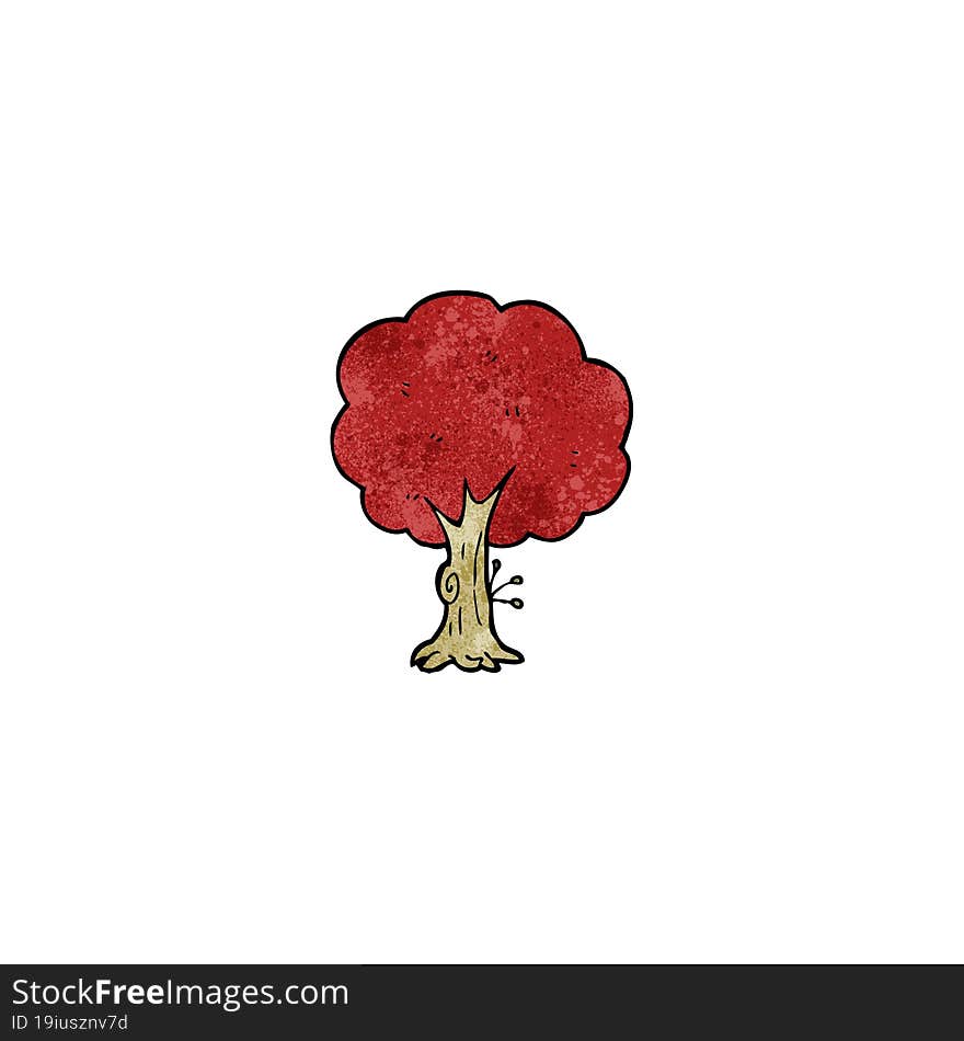 Cartoon Tree In Fall