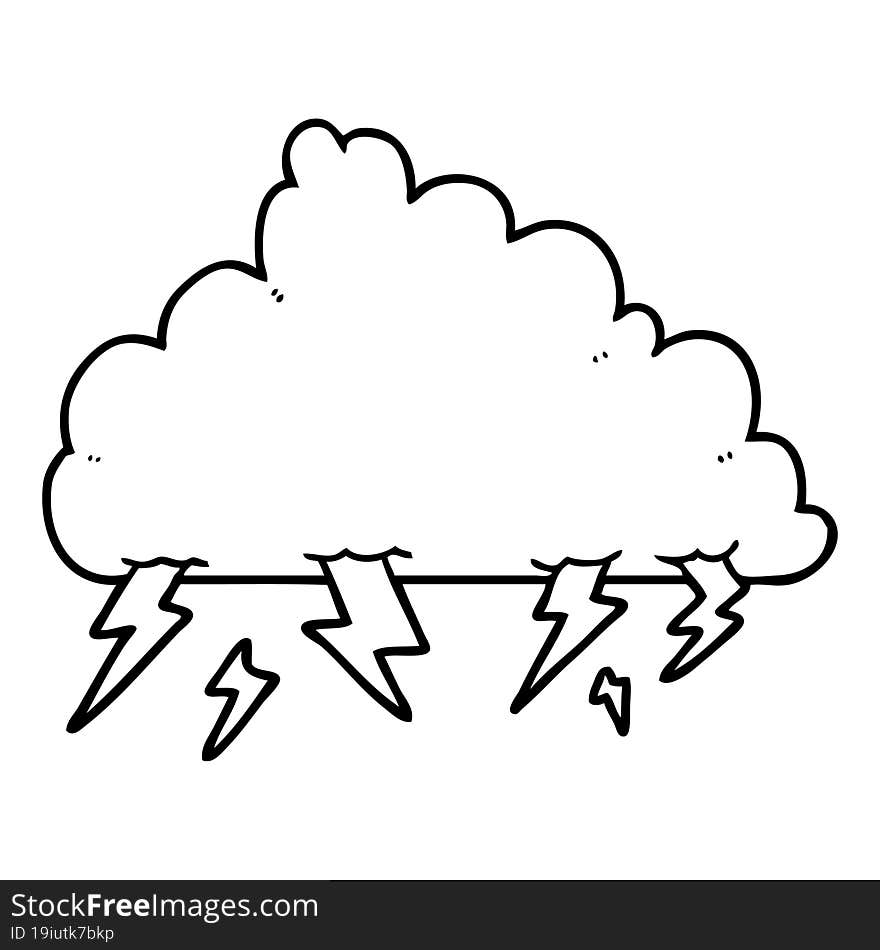 cartoon thundercloud. cartoon thundercloud