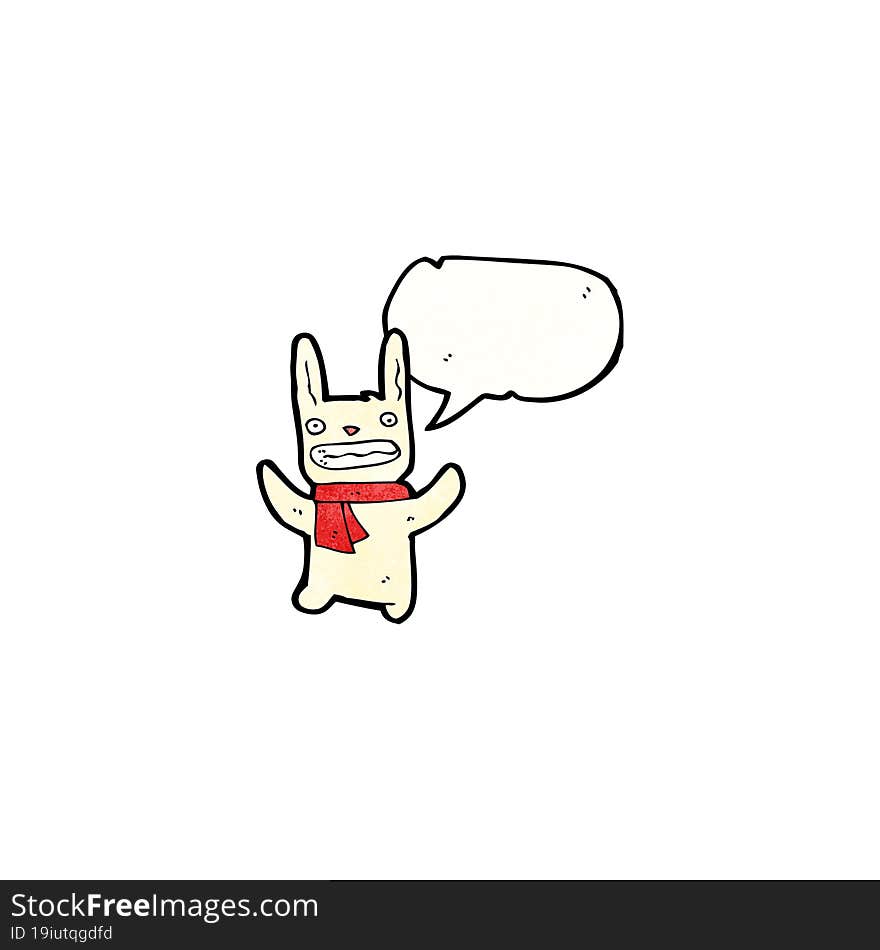 Cartoon Rabbit With Speech Bubble