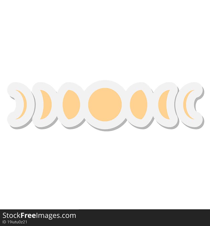 moon phases sticker