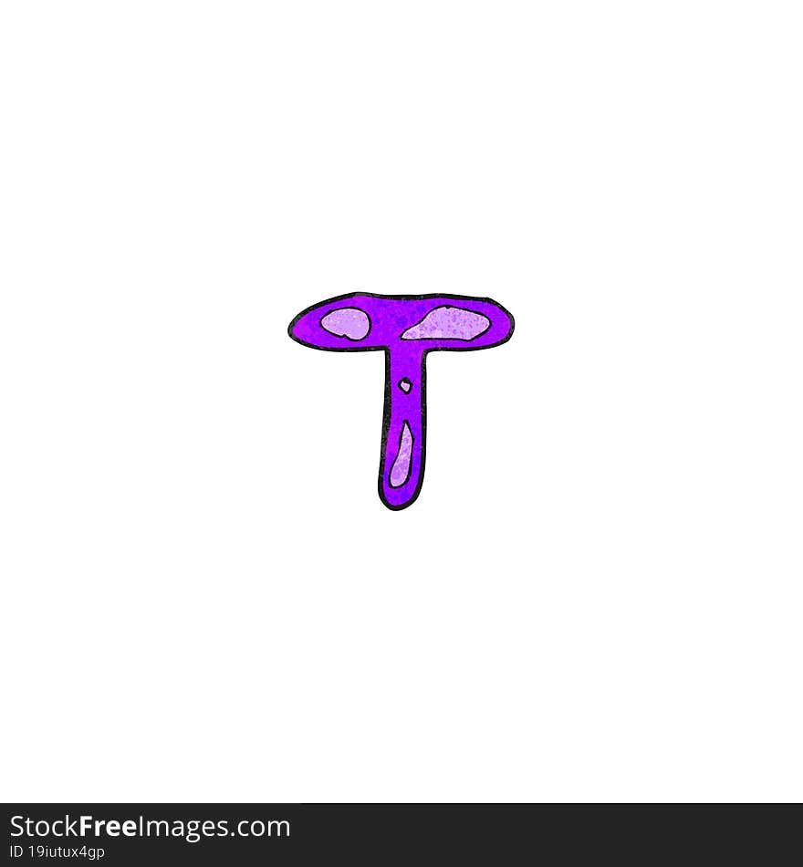 child\'s drawing of the letter t