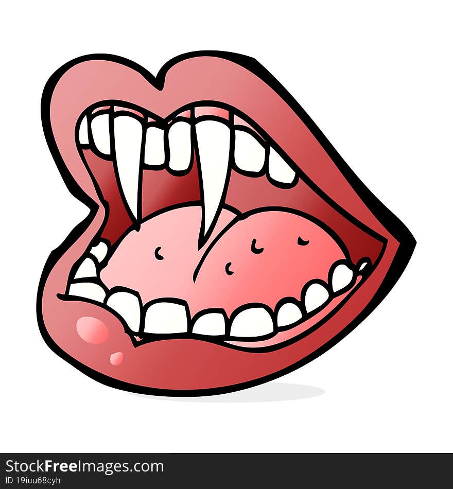 cartoon vampire mouth