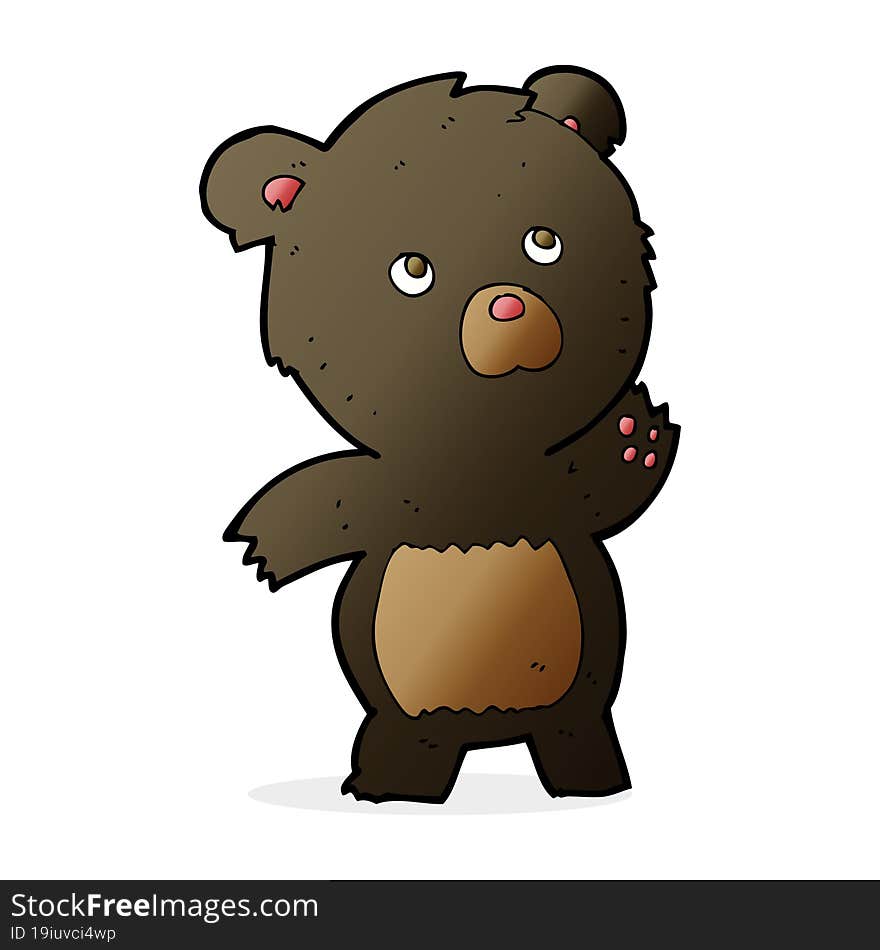 cartoon curious black bear