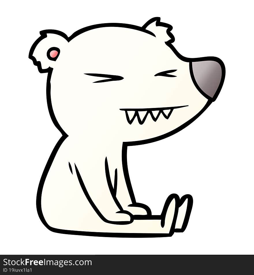 angry polar bear cartoon. angry polar bear cartoon