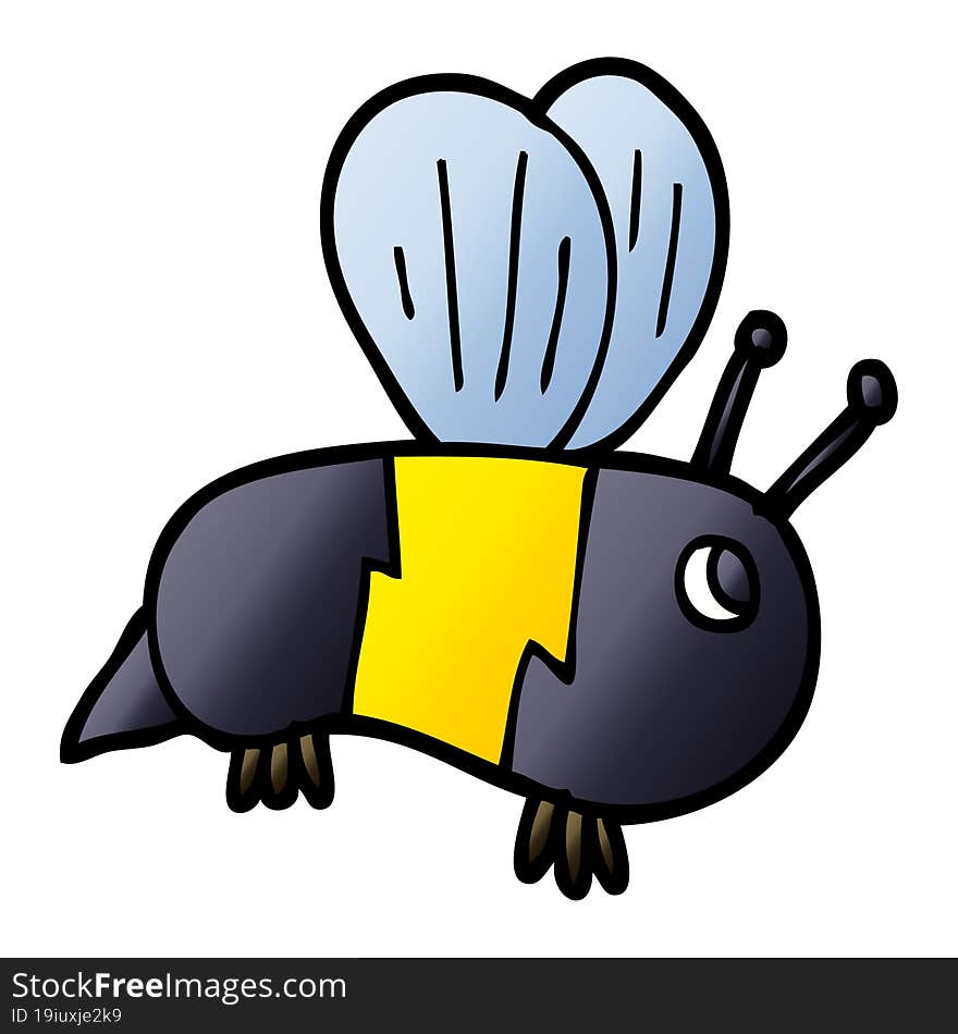 cartoon doodle bumble bee