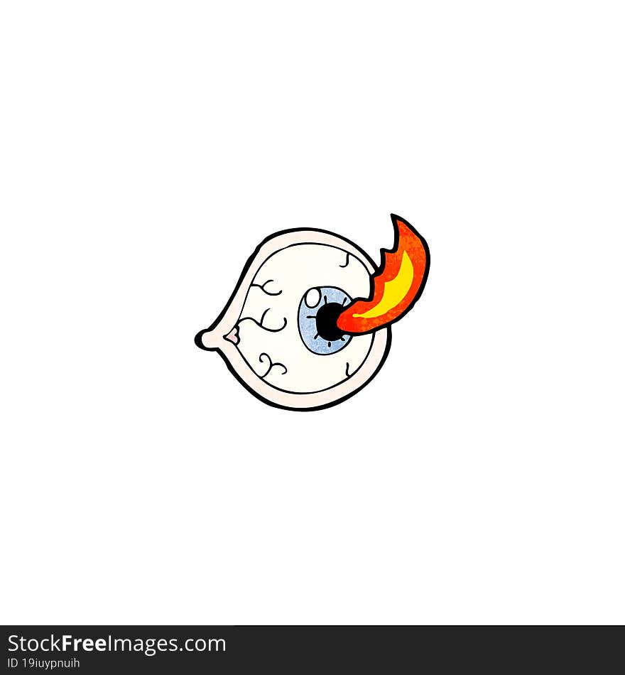 spooky flaming eye symbol