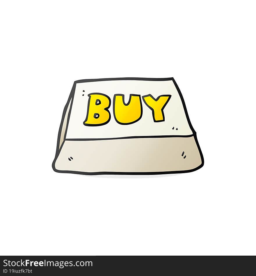 cartoon computer key buy symbol