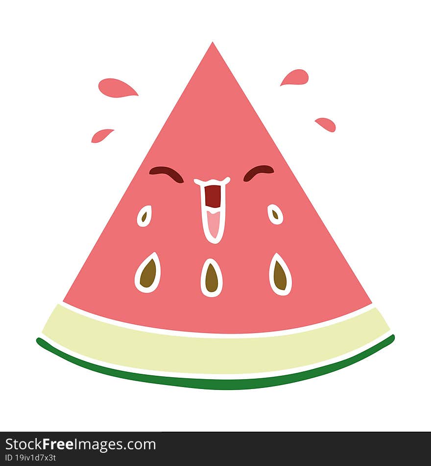 quirky hand drawn cartoon watermelon