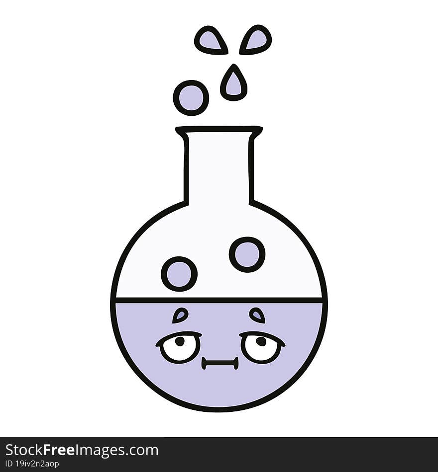 cute cartoon test tube