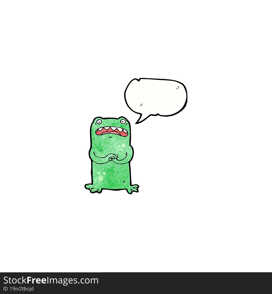 Cartoon Nervous Frog