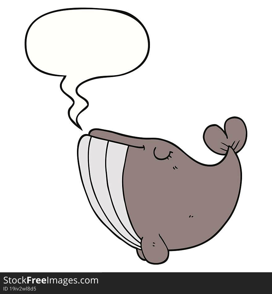 cartoon whale and speech bubble