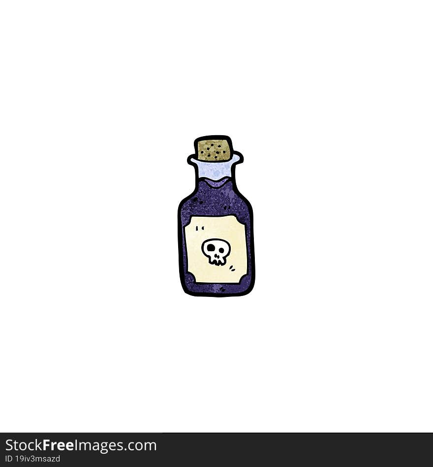 cartoon poison bottle