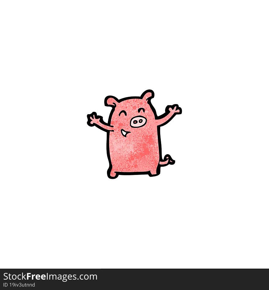 funny cartoon pig