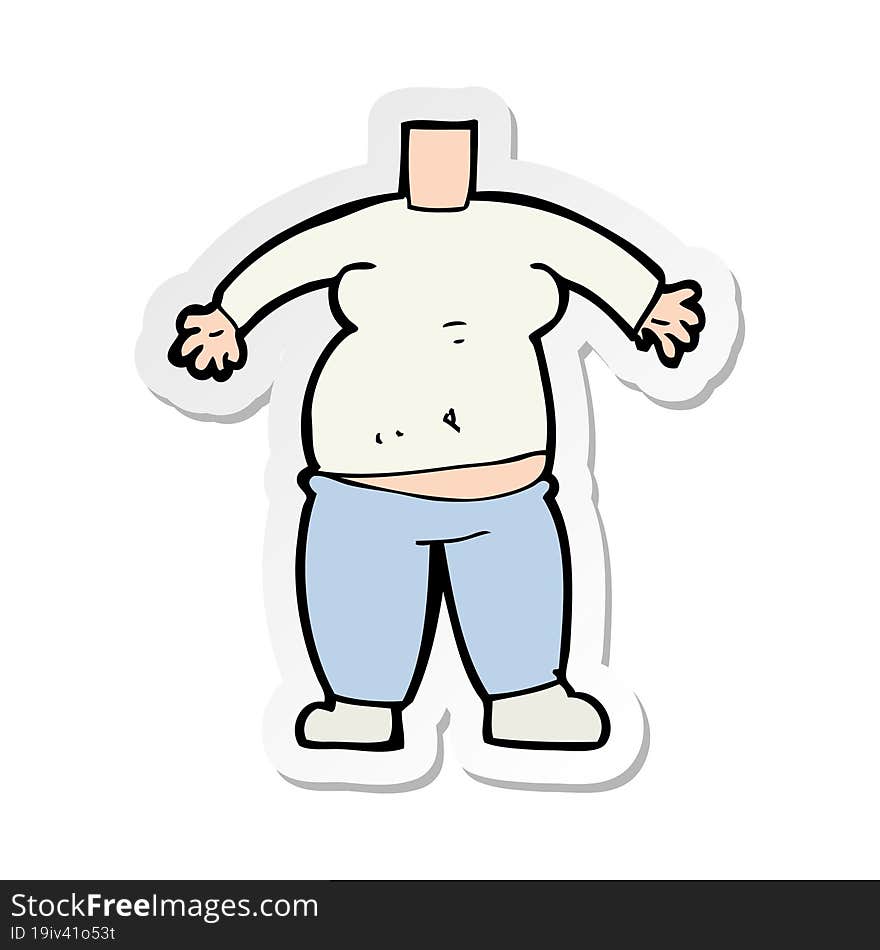 sticker of a cartoon body